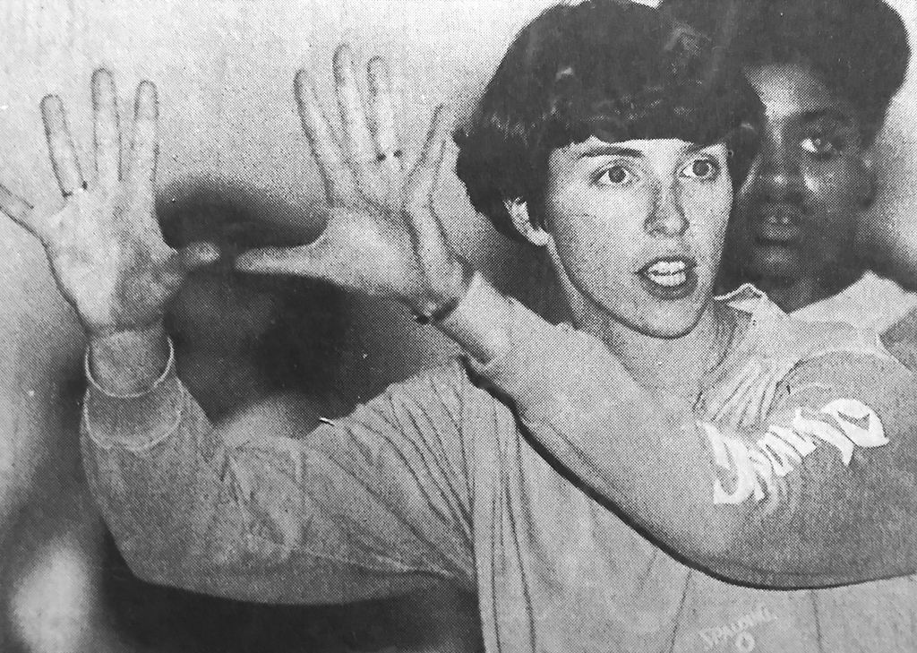 Lisa Holt during a practice during her time as coach